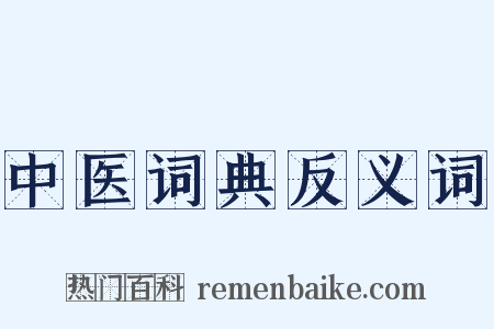 中医词典反义词是什么意思的图片